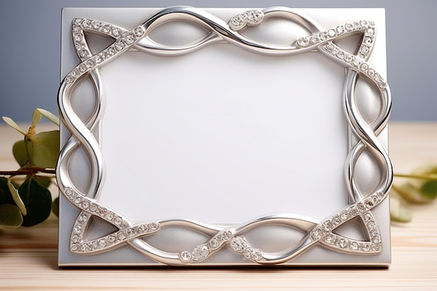 luxury wedding frame on white