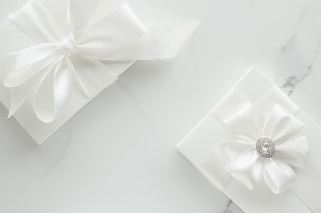 Luxury wedding gifts on marble