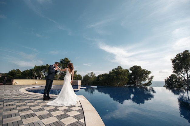 luxury wedding groom and bride