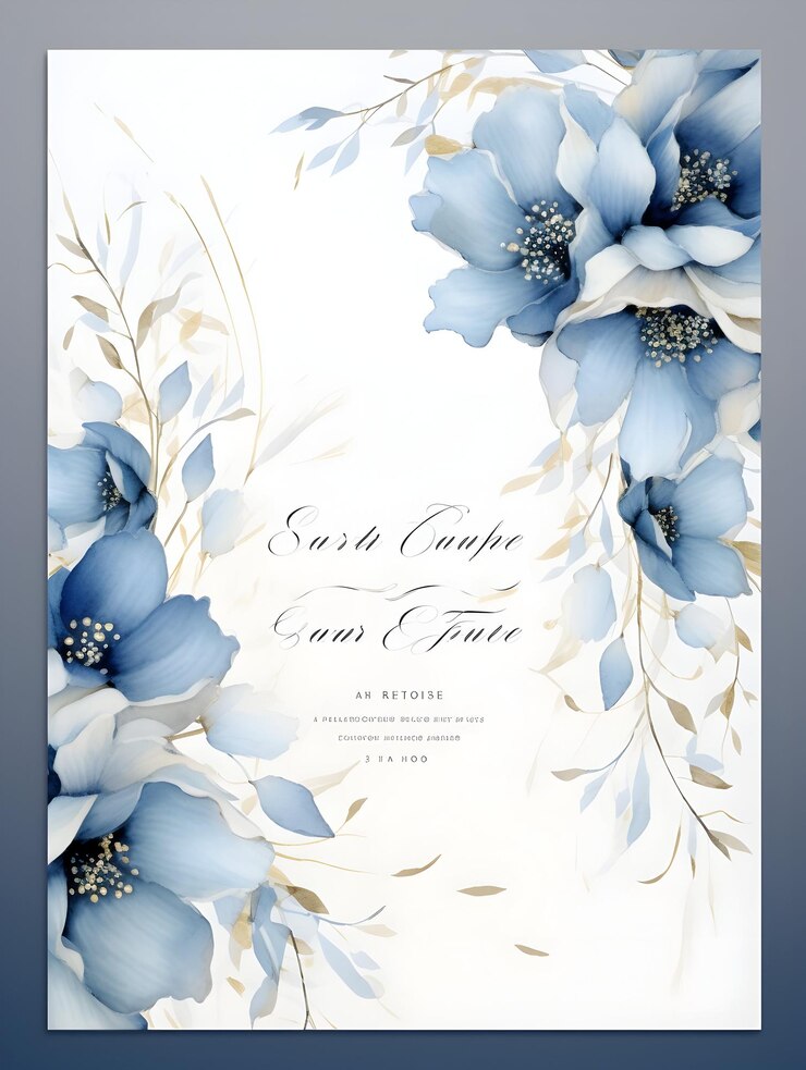 Photo luxury wedding invitation card design wedding card template artistic and floral wedding card