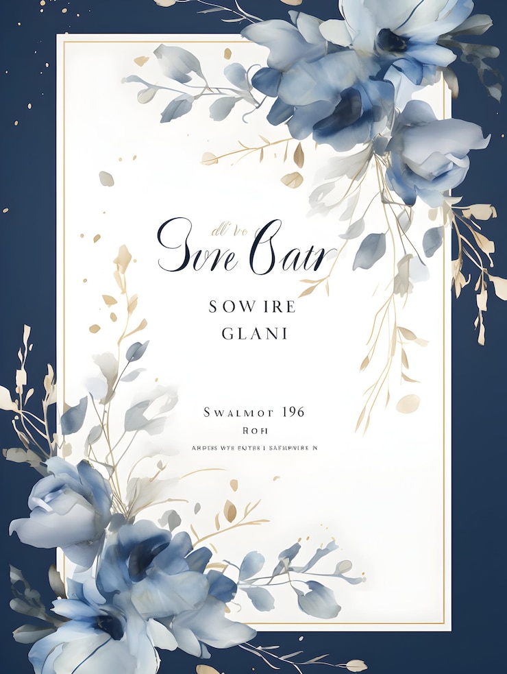Photo luxury wedding invitation card design wedding card template artistic and floral wedding card