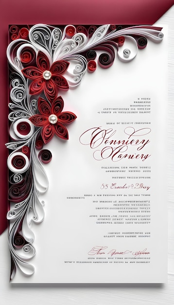 Photo luxury wedding invitation