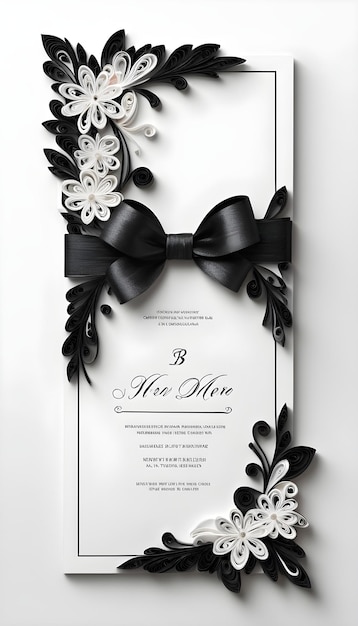 Photo luxury wedding invitation