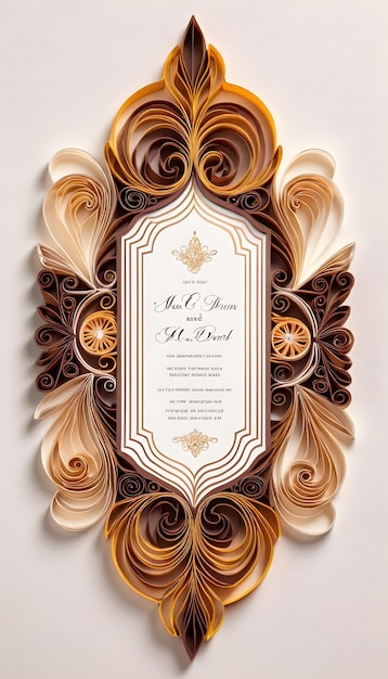 Photo luxury wedding invitation