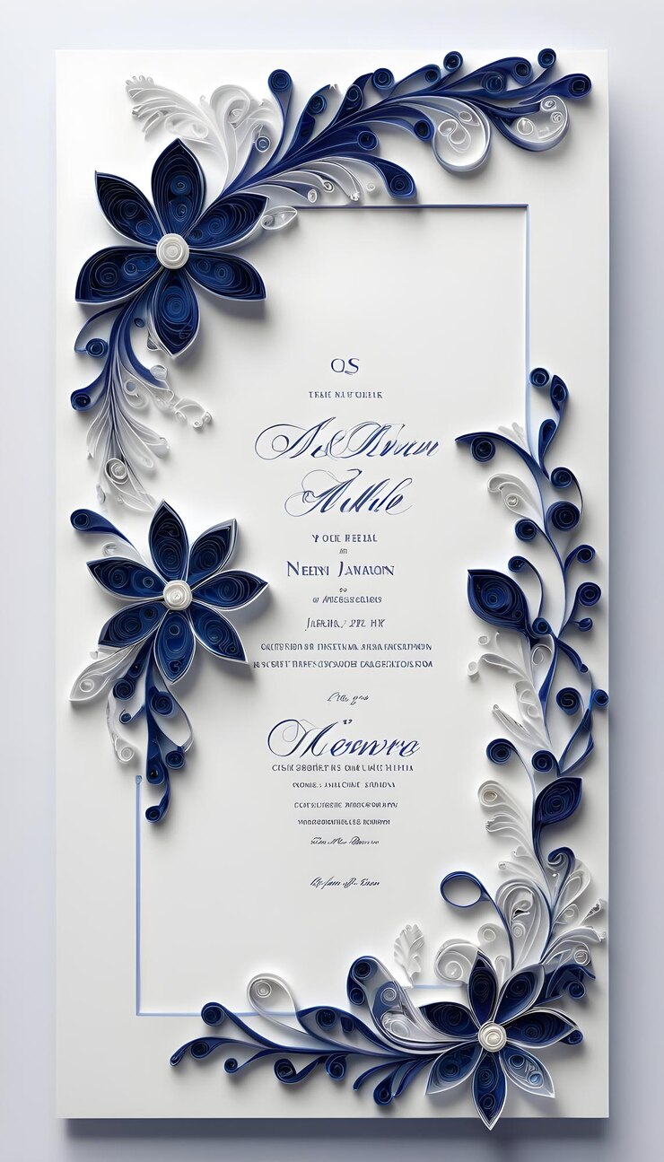 Photo luxury wedding invitation