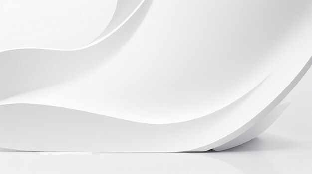 Luxury white curve 3d light background ai generative