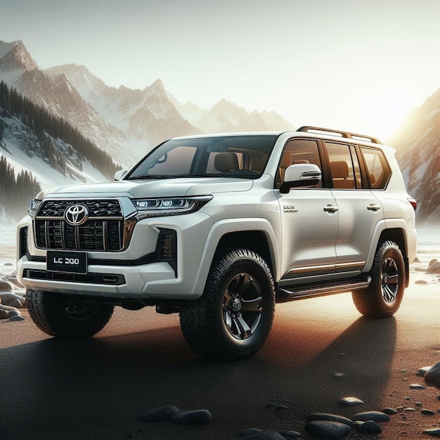 Photo luxury in white discover the opulent features of the toyota land cruiser lc 300