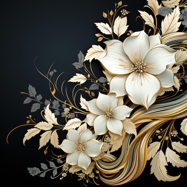 luxury white flower on background
