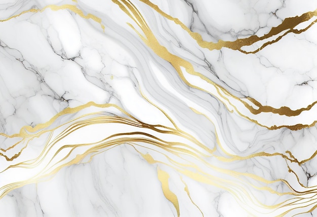 Luxury White gold Marble texture background illustration AI generative