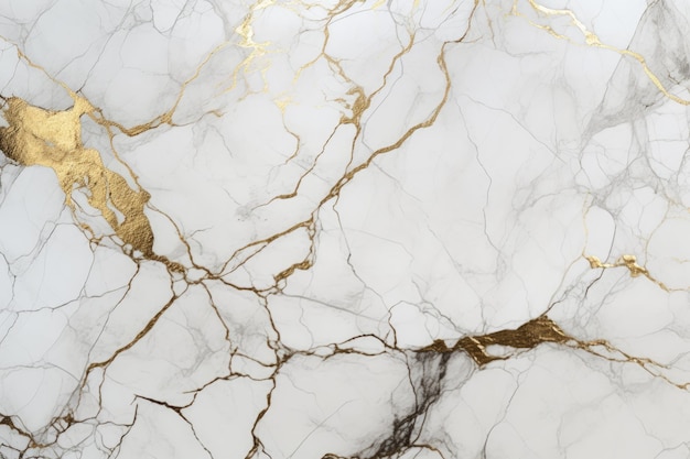 Luxury white and gold Marble texture background Liquid Generative AI