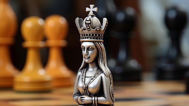 매혹적인 체스 게임에서 전략과 전술을 익히는 고급 목재 체스 세트