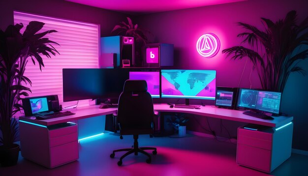 a luxury workplace setup for a graphic designer