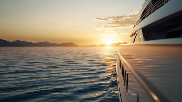 A luxury yacht sailing in the open sea opulence and adventure