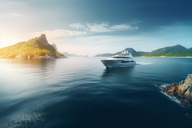 Luxury yacht sea cruise Generate Ai