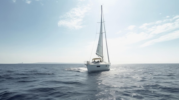 Luxury yacht in the sea