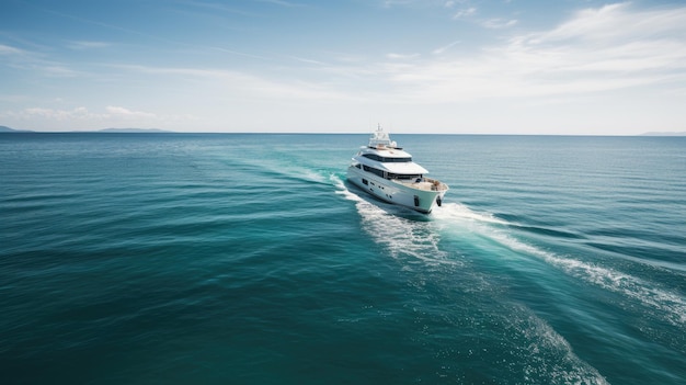 Luxury yacht in the sea