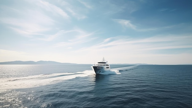 Luxury yacht in the sea