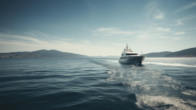 Luxury yacht in the sea