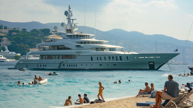 Luxury yachts in the bay of Nice France