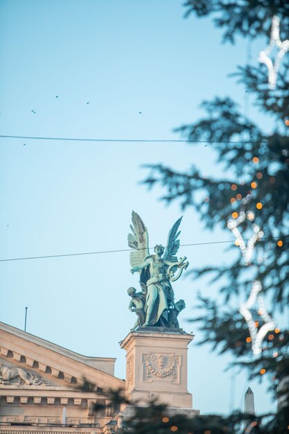 Lviv city christmas tree close up