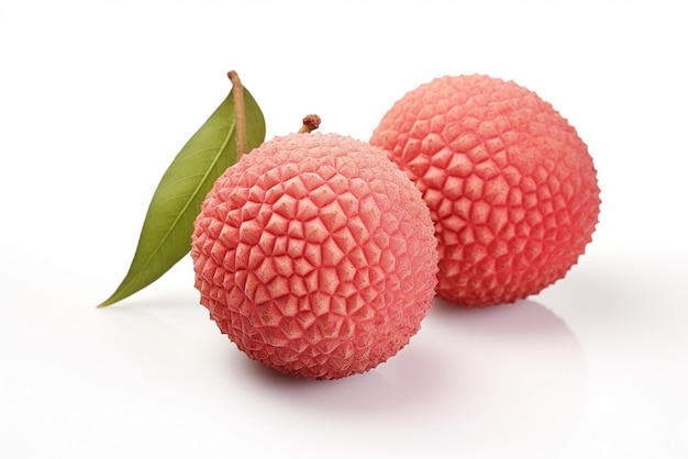 lychee berries isolated on white background