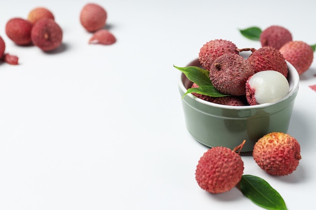 lychee concept of fresh and ripe exotic food