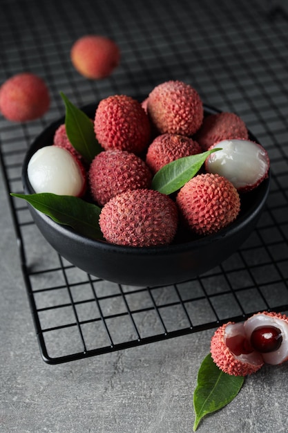 Lychee concept van vers en rijp exotisch voedsel