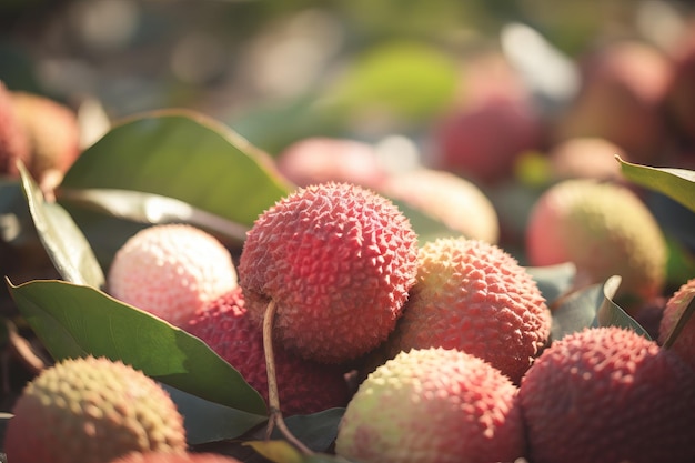 Lychee farming Thailand Generate ai