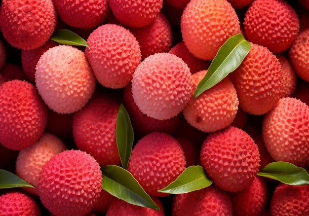 Lychee fruit background close up of fresh lychees