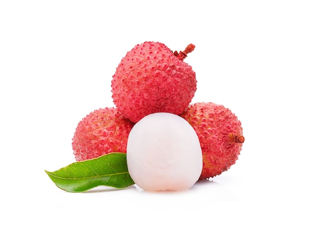 Lychee geïsoleerd op wit