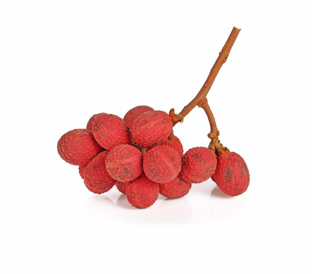 Lychee isolated on white background