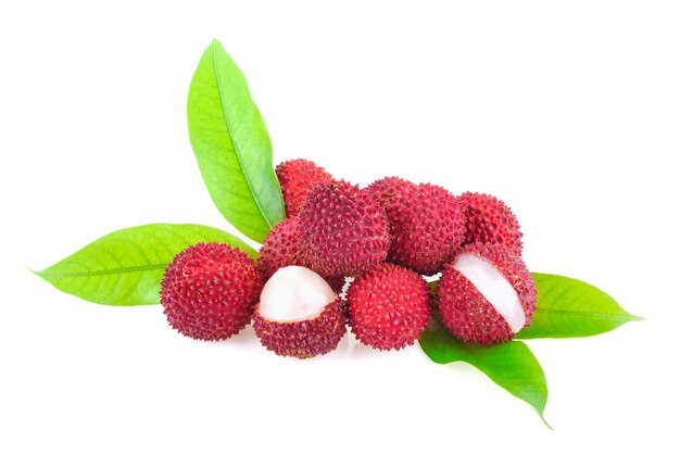 Lychee isolated on white background