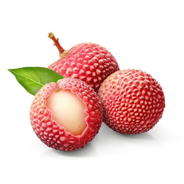 lychee Isolated on white background