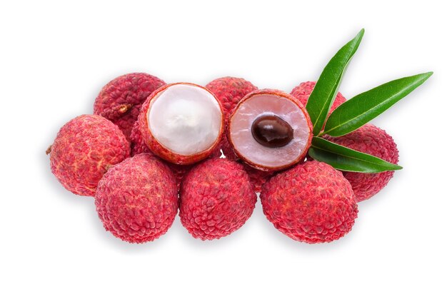 Lychee isolated on white 