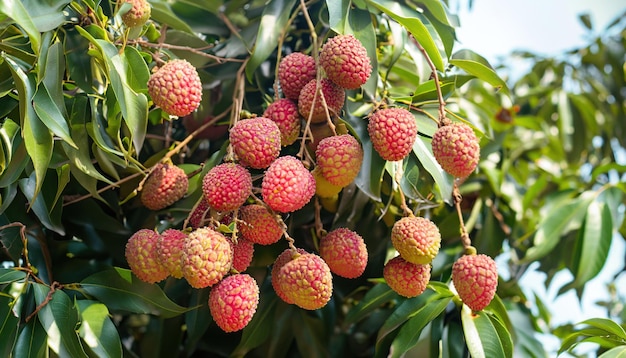 Lychee tree full of Lychee fruit