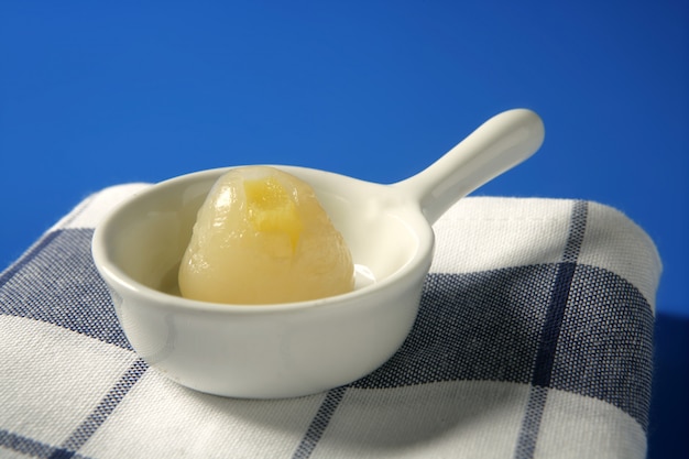 Lychee with pineapple inside dessert