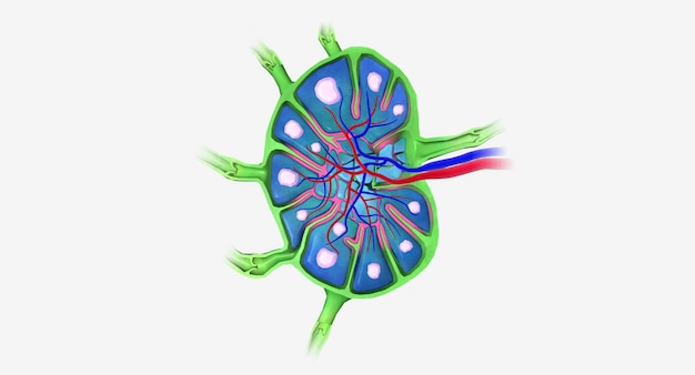 Photo lymph nodes are beanshaped organs distributed along the lymphat