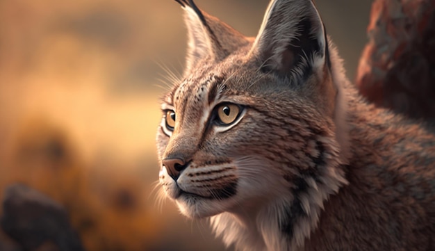 Photo lynx animal bobcat canada iberian illustration picture ai generated art