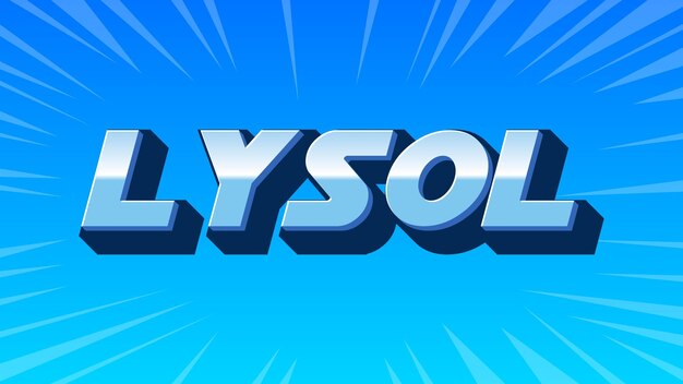 Foto lysol 3d blauwe tekst