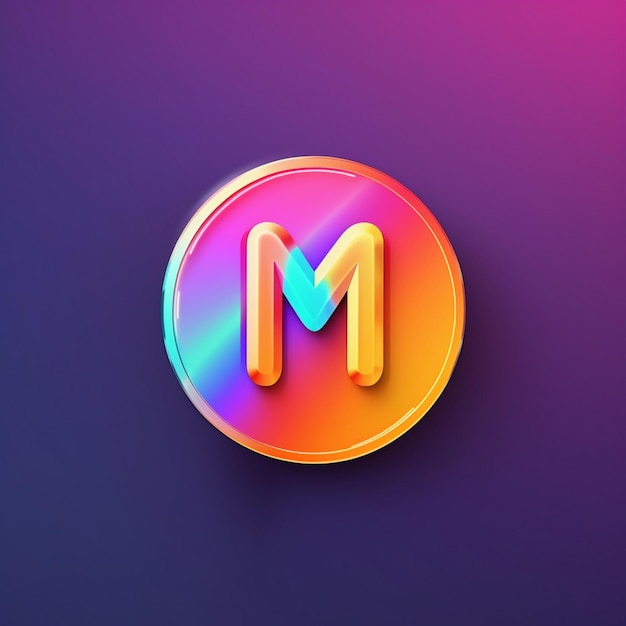 Photo m letter logo design