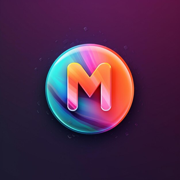 Photo m letter logo design