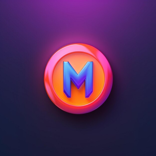 Photo m letter logo design