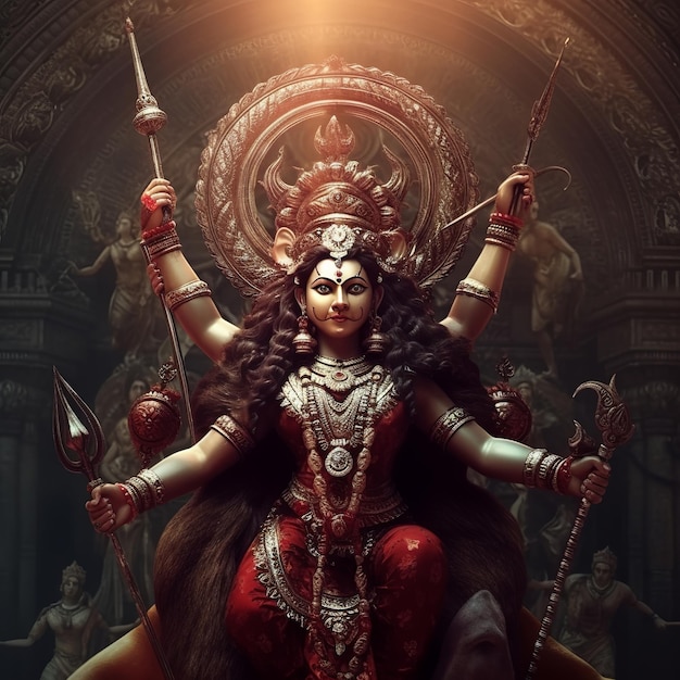 Maa Durga ジェネレーティブ Ai