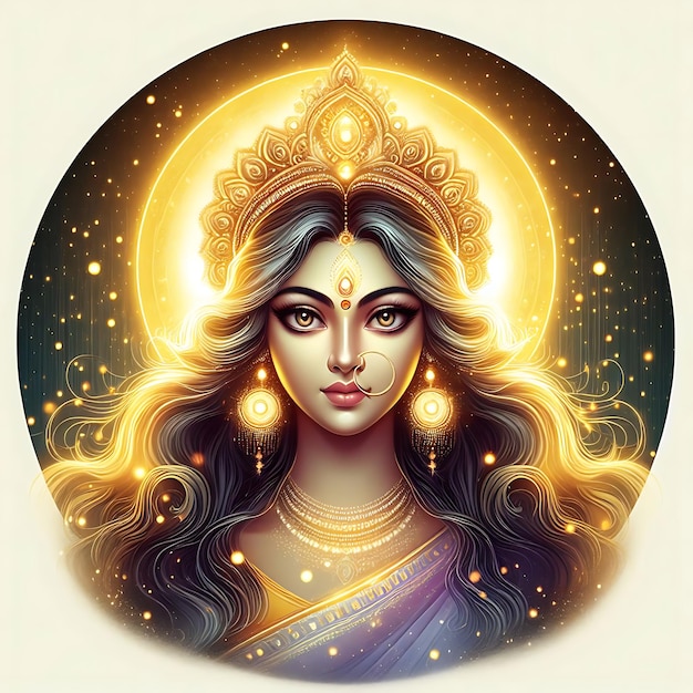 maa durga illustration