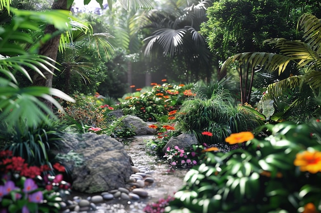 Foto maak een collage van prachtige tuinen