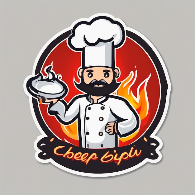 Maak een logo van Power House en het concept is Chef Cap en Hot Fire Chilli Powerspicy