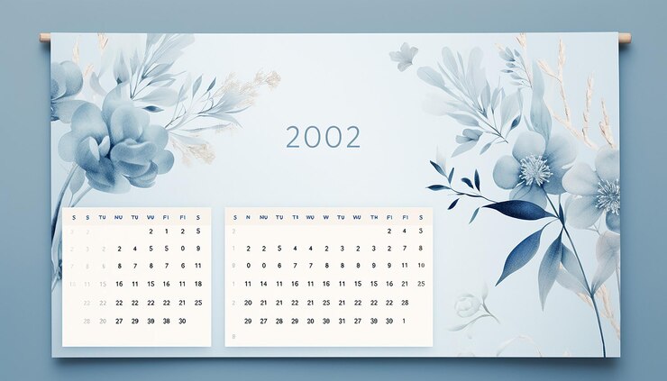 Foto maak een visueel verbluffende kalender voor 2024