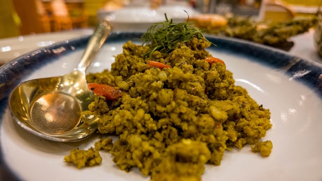 maaltijd gezond voedsel traditionele groenten smakelijke chili diner lunch Aziatische peper heerlijke vlees curry