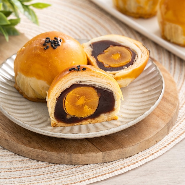 Maancake dooiergebak voor MidAutumn Festival vakantie