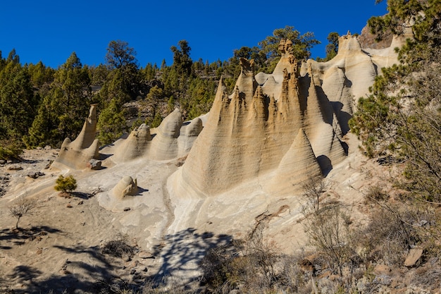 Maanlandschap in de vallei van de Teide-vulkaan Tenerife, Canarische Eilanden, Spanje